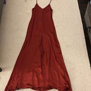 Reformation Elegant Rust Slip Dress